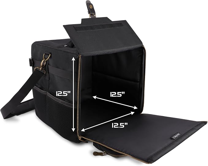 ENHANCE Board Game Shoulder Bag - Reinforced Board Game Storage with Padded Shoulder Strap and Accessories Pockets for Dice, Cards, More - Carrier Protects Tabletop Adventures - Image 2