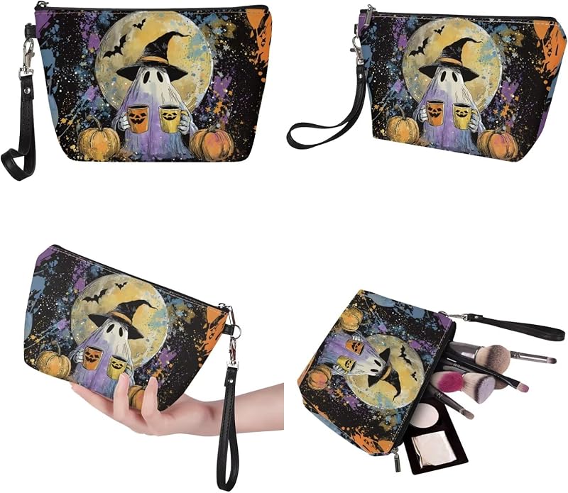 GIFTPUZZ Women Top Handle Bags Handbags with Zipper Leather Wallet Cash Card Phone Holder and Makeup Bag Set 3pcs - Image 6