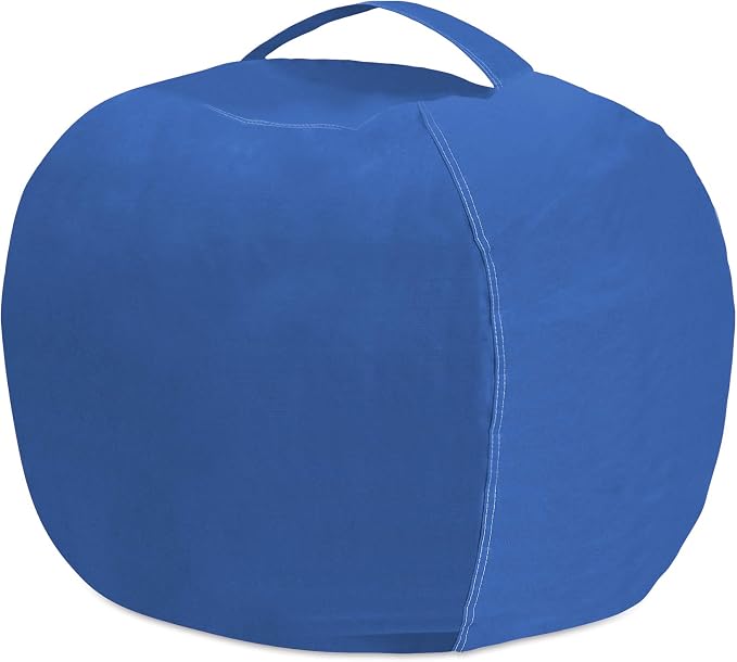 Posh Stuffable Kids Stuffed Animal Storage Bean Bag Chair Cover - Childrens Toy Organizer, Large 38" - Solid Royal Blue - Image 7