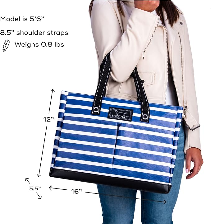 SCOUT Uptown Girl Multi-Pocket Tote Bag, Breakaway Zipper | A multi-use tote bag for women. The perfect everyday organizer for busy nurses, teachers, and moms. 5 Pockets, folds flat - Image 2