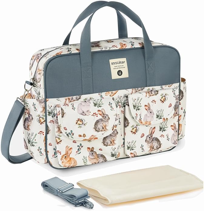 Kamay's Mummy Shoulder Bag Diaper Bag Chic Nappy Changing Bag Tote/Messenger Style Large with Changing Mat, Adjustable Straps by Kamay%27s