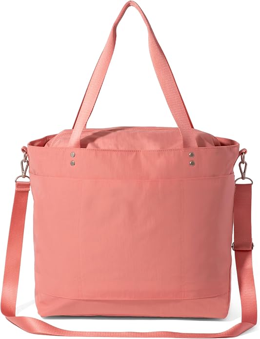 Baggallini Carryall Tote - Lightweight Nylon Zipper Top Weekender Travel Beach Bag w/Luggage Sleeve - Image 10