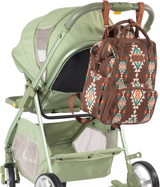 Wrangler Callie Diaper Bag Backpack with Stroller Straps Multifunction Baby Travel Bag WG2204-9110CF - Image 6