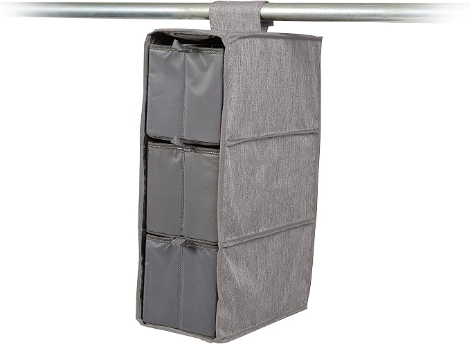 Covermates Hanging Shoe Organizer Set, 7"W x 13.5"D x 20.75"H, Grey Heather | durable polyester construction, removable trays, 3-year warranty by Covermates