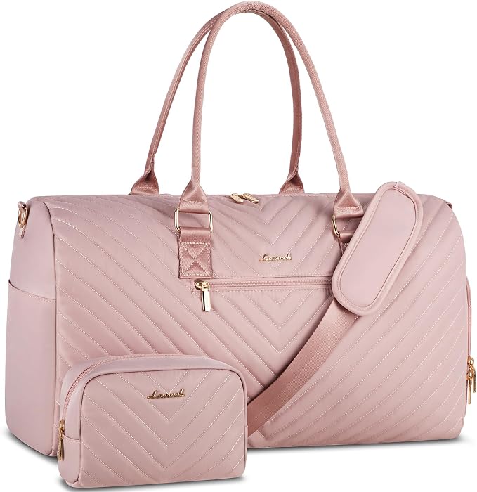 LOVEVOOK Travel Duffle Bag, Weekender Bag for Women with Toiletry Bag, Carry on Overnight Bag with Shoe Compartment, Gym Duffel Bag with Wet Pocket, Mommy Hospital Bags for Labor and Delivery by LOVEVOOK