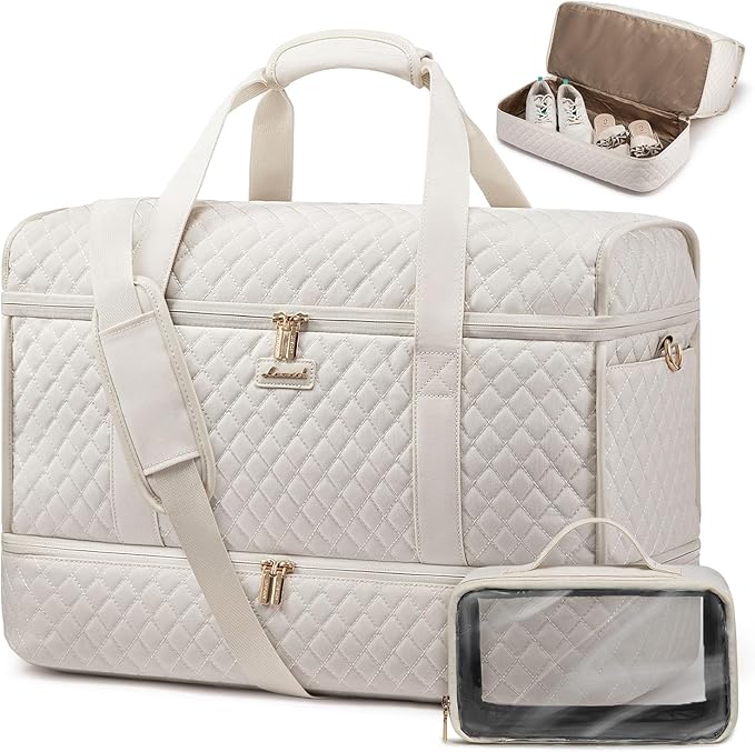 LOVEVOOK Large Travel Duffle Bag, Weekender Bags for Women With Shoe Compartment, Overnight Hospital Bag For Women Labor Delivery, Carry on Bag Personal Item Travel Bag, Yoga Gym Duffel Bag by LOVEVOOK