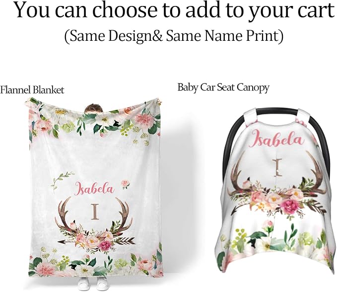 Custom Diaper Bag for baby Customized Antlers Deer Baby Bag Personalized Nursing Bags with Name Custom Name Mommy Daypack Bag Tote Bag Gifts for Travel Outside Daily Use - Image 6