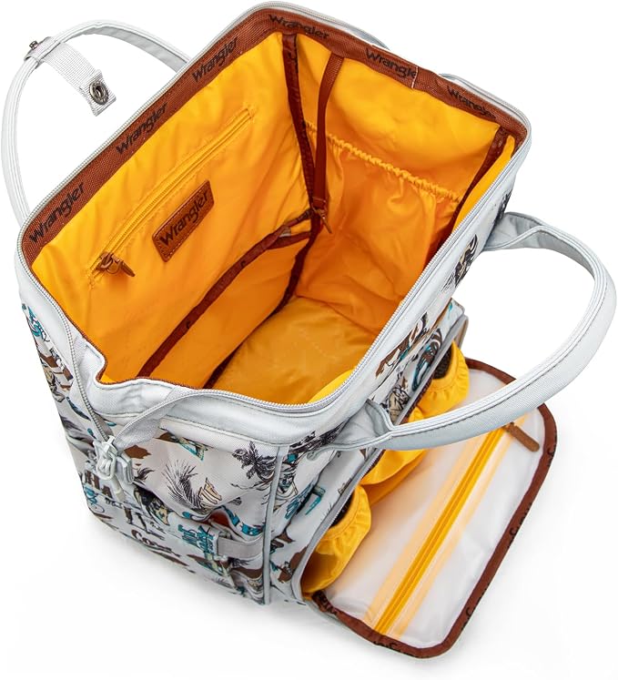 Montana West Wrangler Callie Diaper Bag Backpack with Stroller Straps Western Pattern Multifunction Baby Travel Bag WG2204-91102BG - Image 3