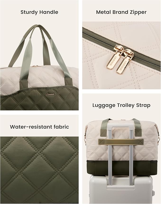 LOVEVOOK Travel Carry On Bag for Women, Lightweight Weekender Bags with Shoe Compartment, Wet Pocket, Hospital Overnight Bags for Women Labor Delivery, Personal Item Duffle Bag for Gym, Sport - Image 6