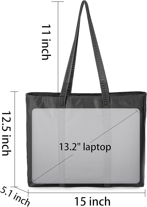 DORIS&JACKY Women Lightweight Tote Bag Designer Leather Work Shoulder Purse | Large Foldable Waterproof Nylon Hobo, Soft Fashion Casual Travel Gym Shopping Handbags with Long Leather Strap - Image 5