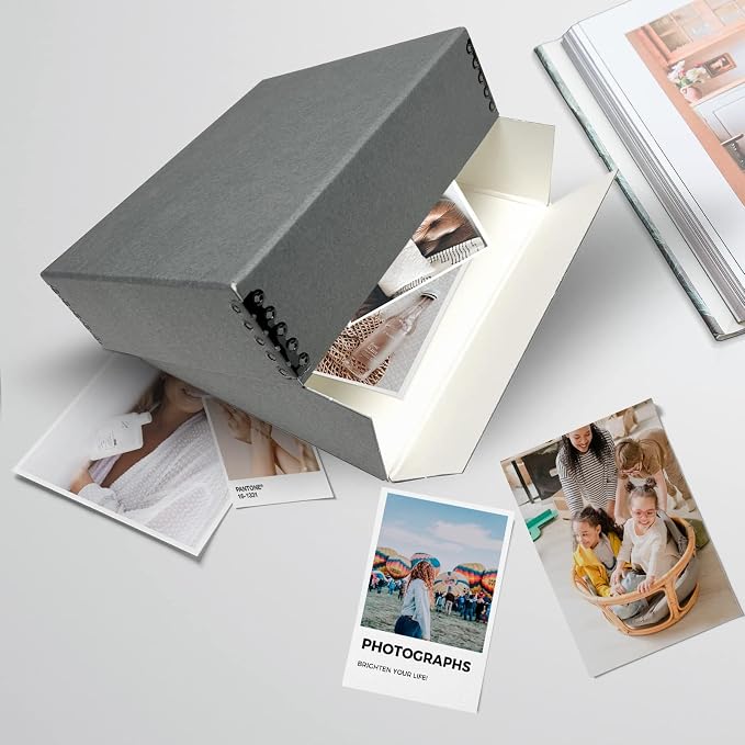 Lineco Museum Archival Storage Box, Drop Front, 8.75x10.75x3 in, Gray | Acid-Free with Metal Edge, Preserves Picture Longevity, Organize Photos, Newspapers, Prints, Documents, Crafts, DIY - Image 7
