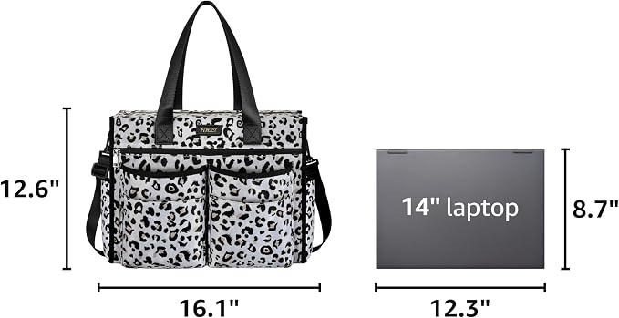ITIEZY Large Utility Tote Bag for Women with 18 Pockets, Waterproof Teacher Nurse Bags with Zipper for Everyday Travel Work - Image 3