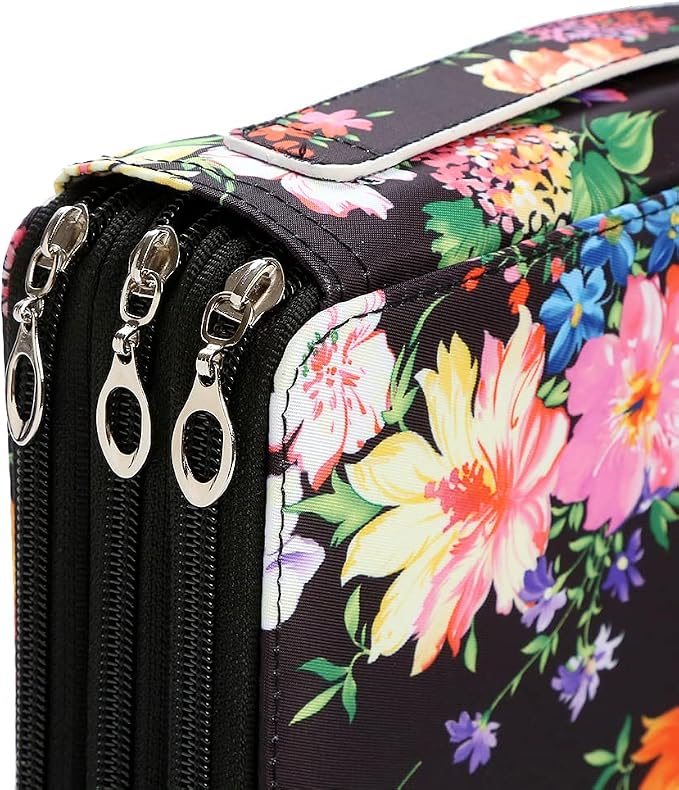120 Slots Colored Pencil Case Organizer, 3 Layer Bag | Twill Oxford fabric,127 elastic loops,detachable handle,for travel, home storage,drawing tools,creative gifts - Image 5