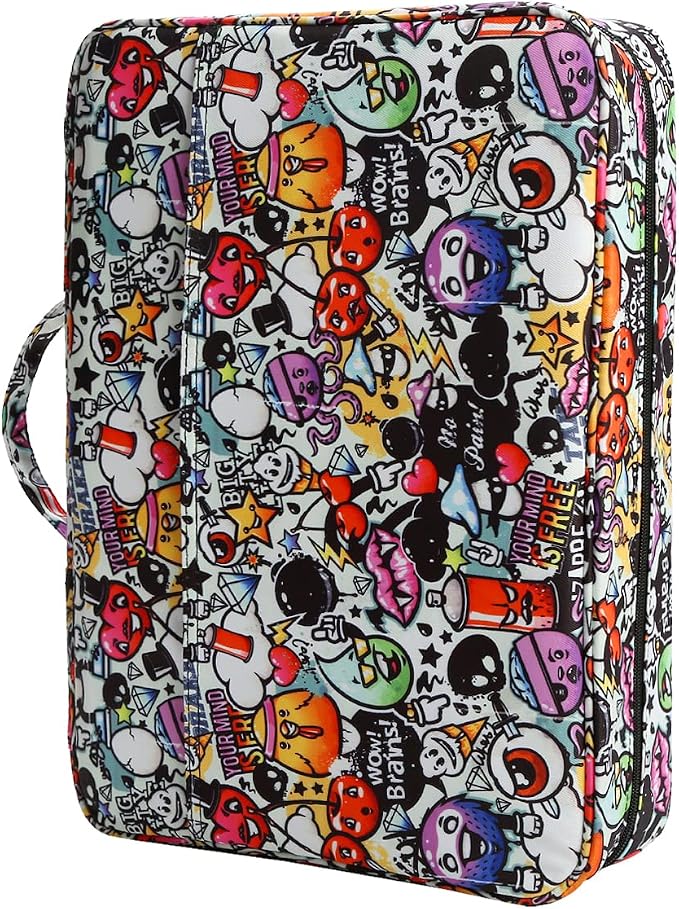 Lbxgap 480 Slots Colored Pencil Case w/Handle & Shoulder Strap | Large MultiLayer Watercolor Pen Bag w/Zipper Front Pocket for 480 Colored Pencils/320 Gel Pens to Artists, Painters - Image 5