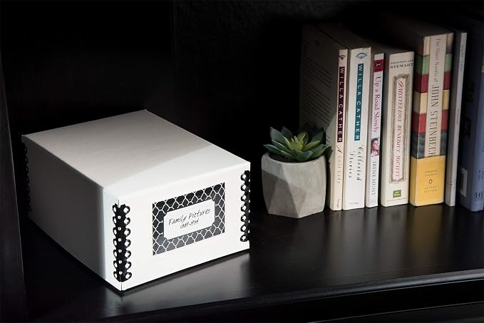 Gaylord Archival White Deep Lid Print/Photo Preservation Box - 9 1/2W x 12 1/2L x 3" H - Image 2