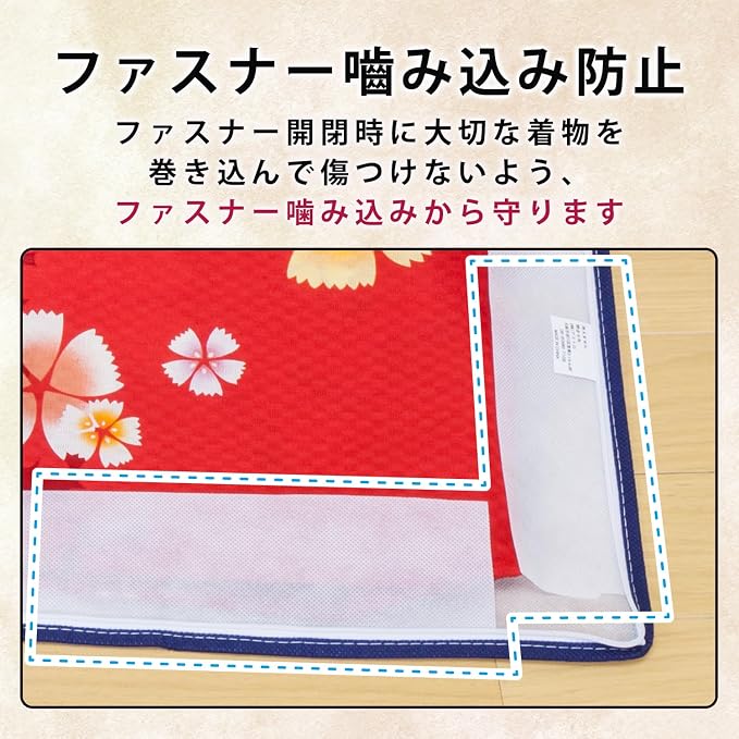 アストロ Astro 173-10 Kimono Storage Case, 2-Way Opening, 4-Piece Set, No Window, Breathable Non-Woven Fabric, Protects Against Dust and Dirt, Storage Bag, Zipper Type - Image 5