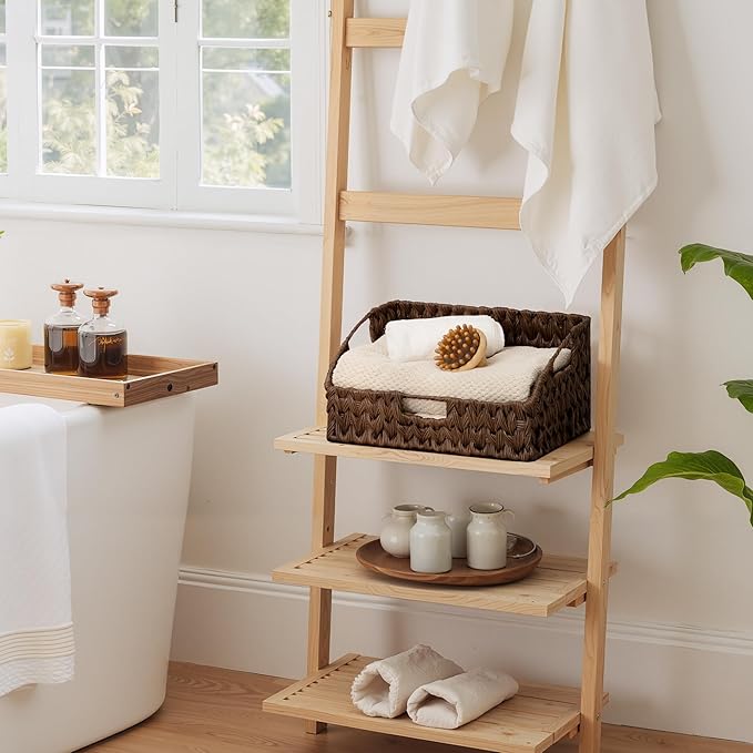 GRANNY SAYS Wicker Storage Basket for Shelves, Large Wicker Basket | Wicker Storage Baskets for Pantry, Open Front Basket for Shelves, Kitchen Storage Baskets, Decorative Basket for Home Decor - Image 3