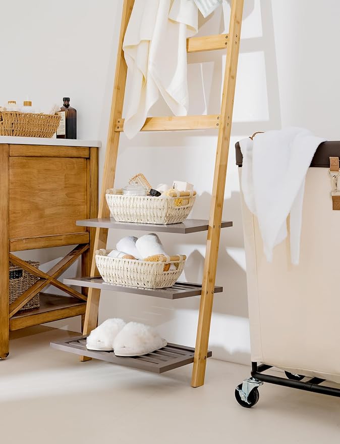 StorageWorks Small Storage Basket, Woven Basket for Shelves, Beige | Wicker Storage Baskets for Shelves, Baskets with Wooden Handles, 2-Pack Gifts Basket for Home Decor, Hand-Woven Basket - Image 6