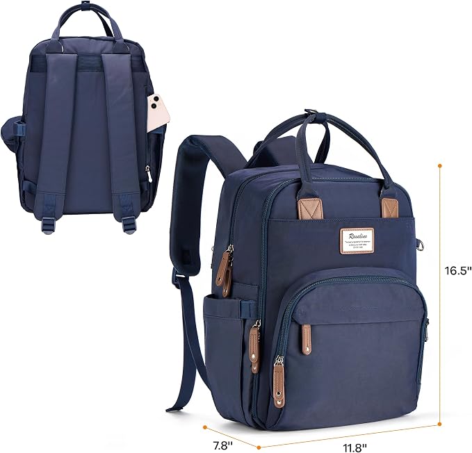 RUVALINO Baby Diaper Bag Backpack with Changing Pad, Baby Shower Gifts | Baby Essentials, Waterproof Travel Baby Bags for Mom Dad Girl Boy, Insulated Bottle Holders, Pacifier Case, Large Capacity - Image 9