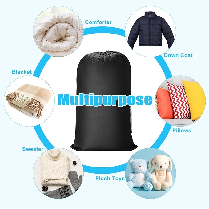 Nuogo 20 Pcs Large Laundry Bags Bulk, 38 x 24 Inch, Black, Pink - Image 6
