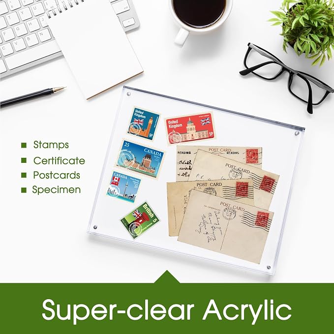 SYNTRIFIC 8x10 Acrylic Frames 6 Pack 20mm Thicker Freestanding Lucite Frame | Clear Lucite Frames, Stand on Desk, Horizontal and Vertical, Frameless, Floating Effect Photo Display - Image 5