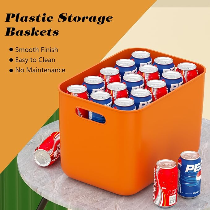 OWill 4-Pack 22L Plastic Storage Bins and Baskets for Efficient Home Classroom Organization – Multiple Colors containers for Kitchen, Cupboard Box, Bathroom Organizer on Shelves and Tubs - Image 5