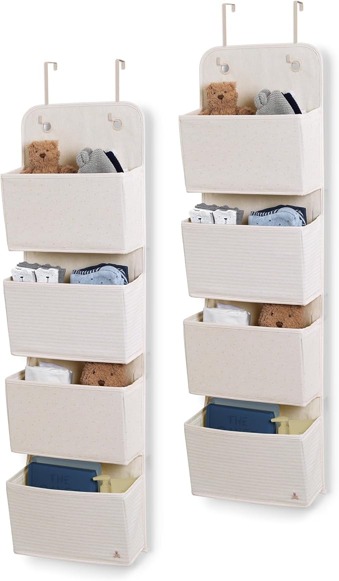Delta Children - babyGap 2-Pack Over the Door Storage Organizer with 4 Pockets, Tan by DeltaChildren
