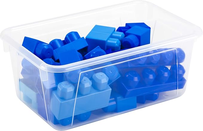 Storex Small Cubby Bin, 12.2 x 7.8 x 5.1 Inches, Translucent, 5-Pack (62461U05C) - Image 4