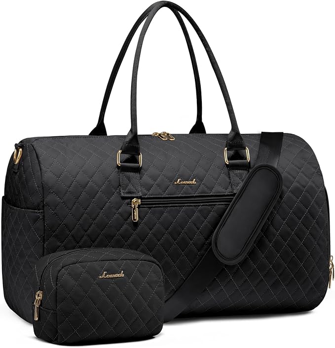 LOVEVOOK Travel Duffle Bag, Weekender Bag for Women with Toiletry Bag, Carry on Overnight Bag with Shoe Compartment, Gym Duffel Bag with Wet Pocket, Mommy Hospital Bags for Labor and Delivery by LOVEVOOK