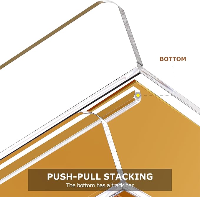 4-Tier Acrylic Stackable Letter Tray Paper Organizer Trays for Desk,Clear | Horizontal File Paper Sorter, Office Supplies Accessories Storage for Letter/A4 Size Folders Documents 12.4inx8.86inx6.65in - Image 4