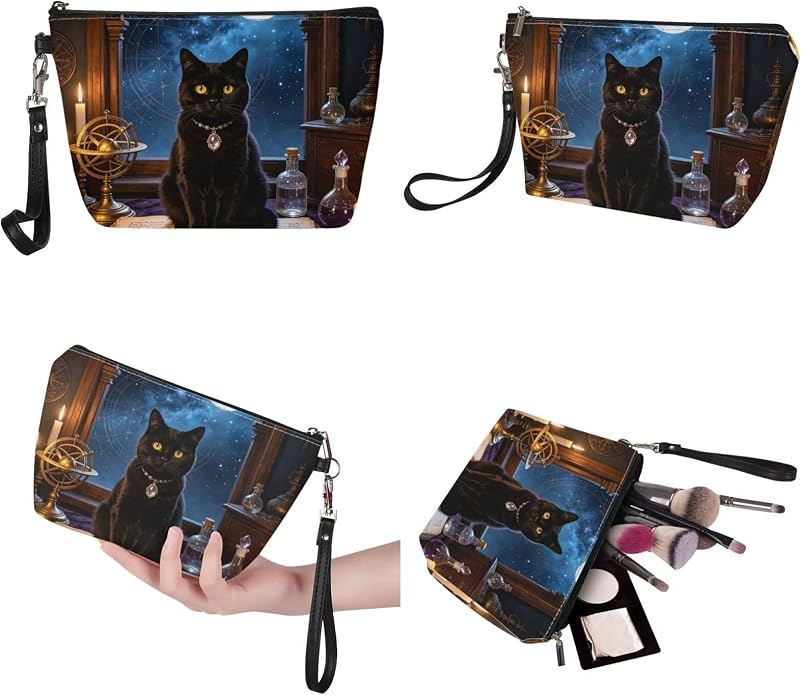 GIFTPUZZ Women Top Handle Bags Handbags with Zipper Leather Wallet Cash Card Phone Holder and Makeup Bag Set 3pcs - Image 6