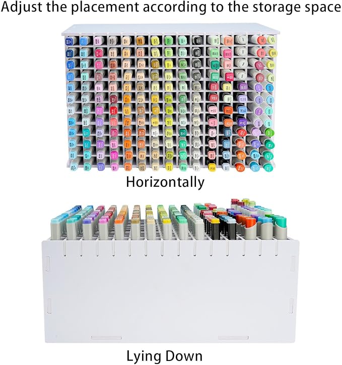 Marker Organizer for 180 Markers, Desktop Storage Rack | Desktop Organizer for Markers, Keeps Art Supplies Neat and Easy to Access, Fits Markers, Colored Pencils and Art Supplies - Image 6