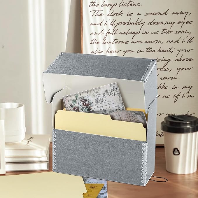 Lineco Archival Document Storage Box, Gray, 15.5" x 10.5" x 5" | Legal-Sized, Metal Edge, Acid-Free Boxboard Case, Organize Files, Prints, Photos, Pack of 2 - Image 7