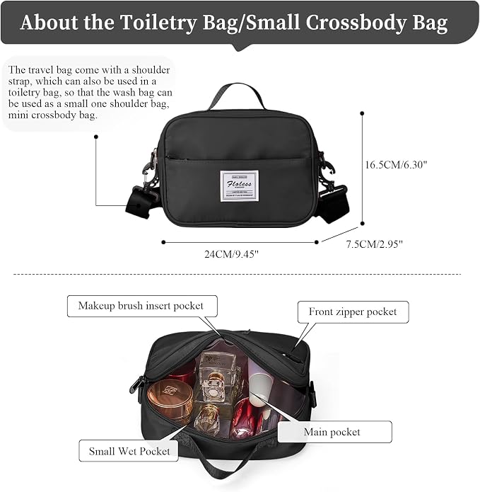Weekender Bags for Women, Personal Item Travel Bag with Shoes Compartment | Overnight Travel Duffel Bag with Toiletry Bag, Airplane Friendly Carry-On Bag with Wet Pocket & Trolley Sleeve,Medium - Image 9