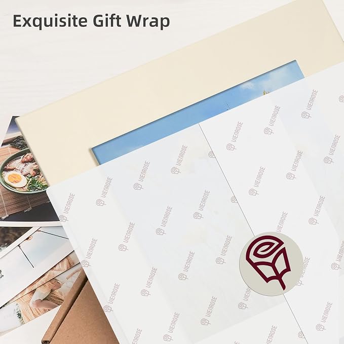Vienrose Photo Album Self Adhesive for 4×6 & 8×10 Pictures, Beige, Fabric Cover Scrapbook Album, DIY 40 Blank Pages for Wedding, Family, Travel, Gift, Milestone Memories - Image 8