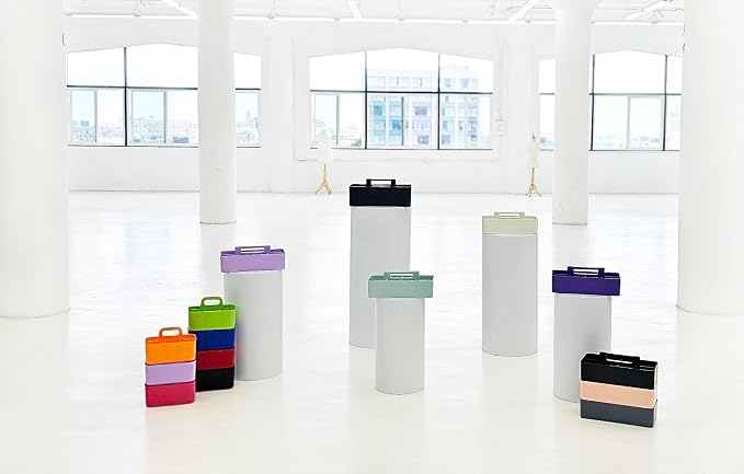 -Large Portable Caddy, DIY Dividers, 8 Compartments, School Office Supplies Home Business Organizer,Portable Basket with Handle Storage Organizer Modern Made in USA (6 PACK, Black) - Image 9