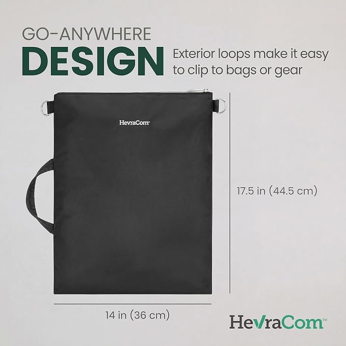 HevraCom Waterproof Laundry Bag Travel for Wet Clothes - Odor-Proof Waterproof Bag for Wet Swimsuit, Travel Laundry Bags for Dirty Clothes, Swimsuits & Workout Gear with Rust-Resistant Zipper & Hooks - Image 9