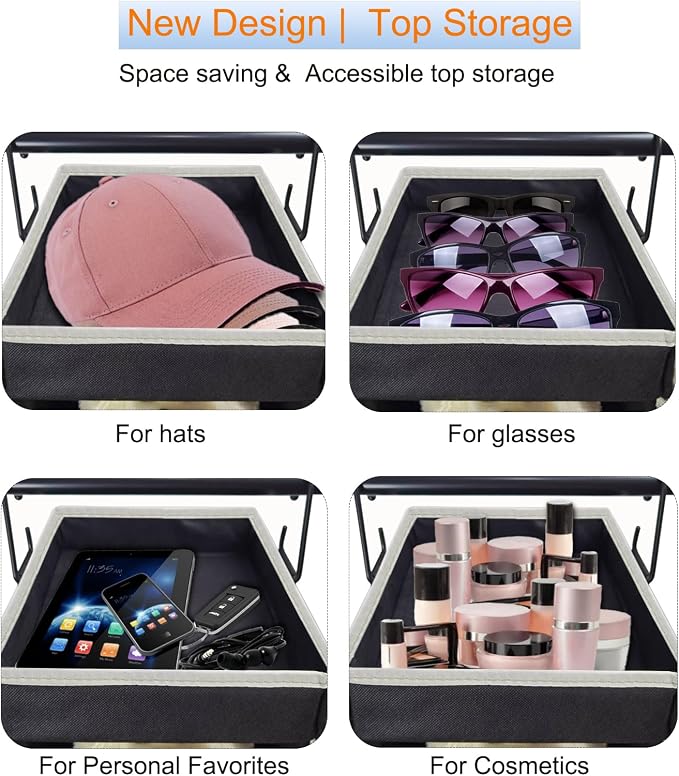 Large-Sized Hanging Shoe Organizer 10-Shelf, Sturdy Hanging Closet Organizer with 8 Side Pockets, Wider Hanging Shelves for Storage Shoes Clothes Jeans Shirts Toys, Black - Image 5