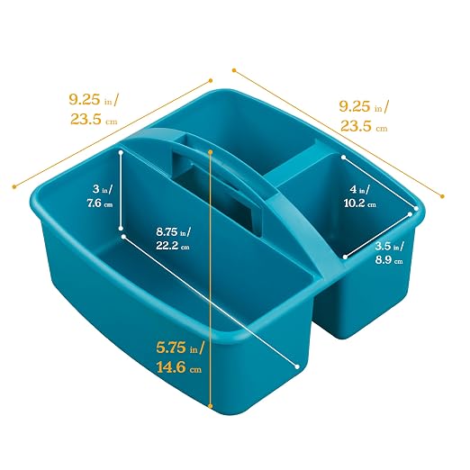 ECR4Kids 3-Compartment Small Plastic Caddy, Multipurpose Organization, Contemporary, 6-Pack - Image 2