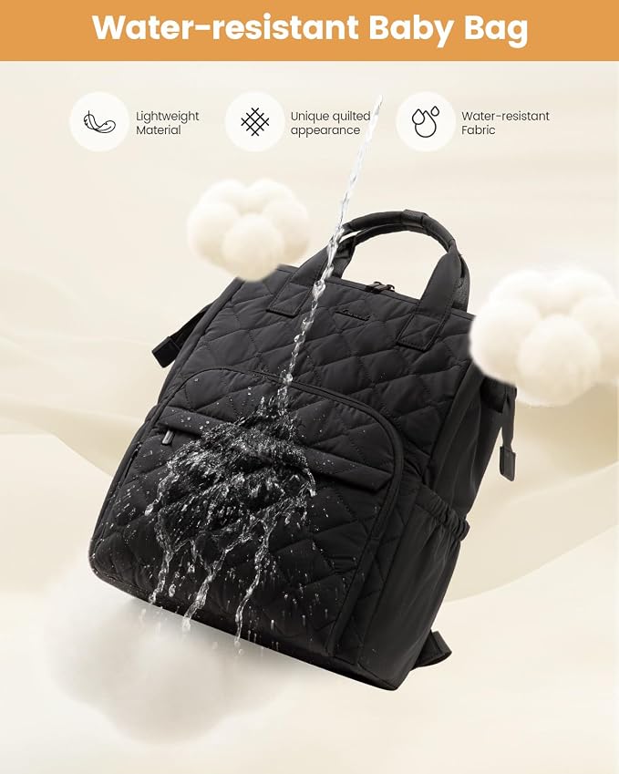 LOVEVOOK Small Diaper Bag Backpack, Mini Baby Bag for Girl Boy with Changing Pad, Diaper Backpack for Mom Dad with Stroller Buckles - Image 7