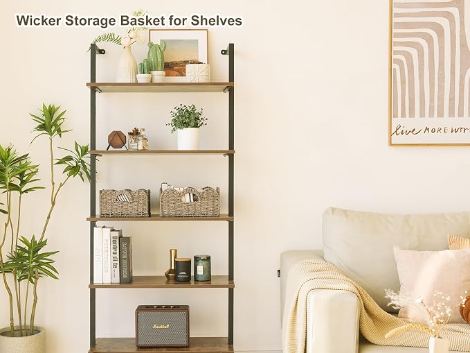StorageWorks Scalloped Wicker Basket, Hand-woven Rattan Baskets with Built-in Handles, Seagrass Basket for Organizing and Decor, 2 Pack | Woven Baskets for Storage, Wicker Storage Baskets for Shelves, Large Wicker Basket, Shelf Basket with Handles, 2 Pack - Image 7