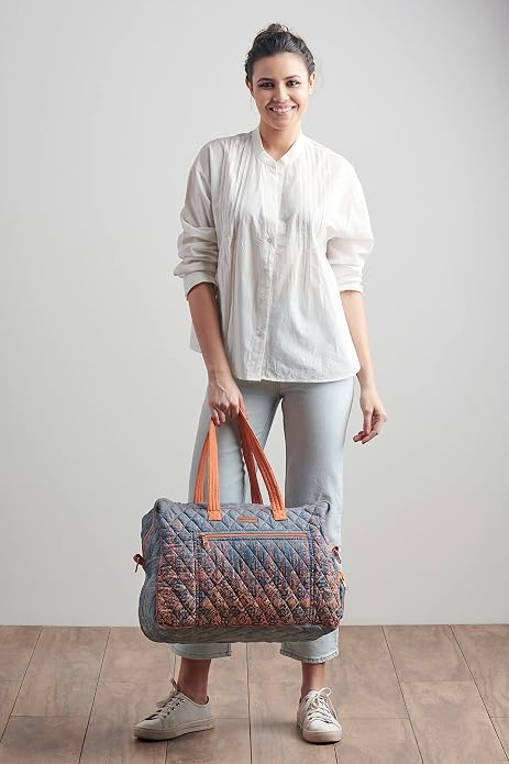 Maison d' Hermine Weekender Bags for Women Cotton Quilted Duffel Overnight Luggage Weekend Bag for Men Gym Gifts Travel | Overnight Luggage Weekend Bag for Men Gym Sports Gifts Duffle bag Business Travellers Trip Spring Summer - Image 8