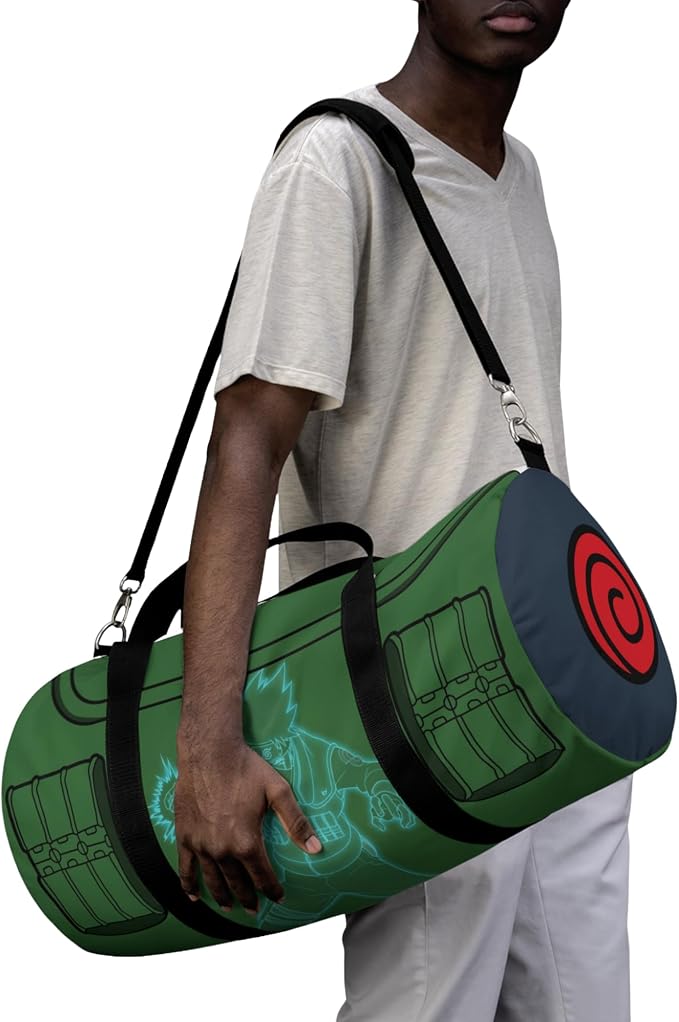 Anime Gym Bag for Women Men - Large Capacity Waterproof Workout Fitness Travel Sports Bags Fashion Street Camping Expandable Carry On Duffle Bag For Couple (Green Kashi) PTY - Image 6