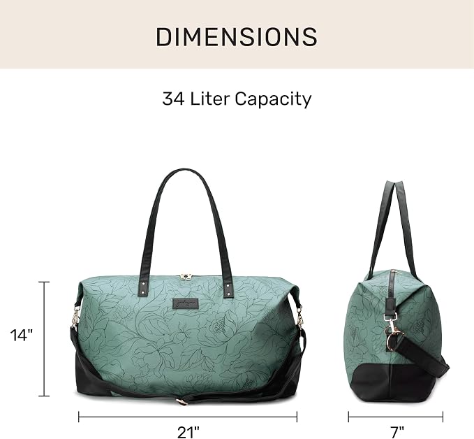 Luna Women's Weekender Bag and Travel Duffel, Large 37 Liter Capacity - Image 5