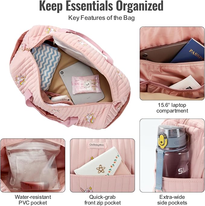 Women’s Travel Duffel Bag – Large Weekender & Overnight Travel Bag with Wet Pocket, Carry-On Friendly, Ideal as Hospital or Maternity Bag for Labor and Delivery - Image 4