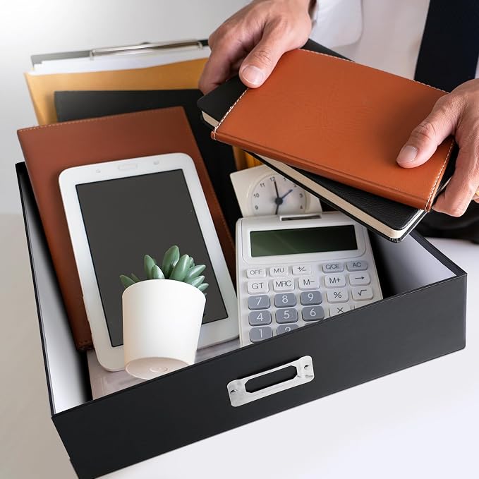 Nosiny 3 Pcs Jumbo Scrapbook Storage Box 14.75 x 13 x 3.75 Inch Photo Keepsake Storage Cases Document Photo Organizer Letter with Lid Memories Picture Album Keeper - Image 6