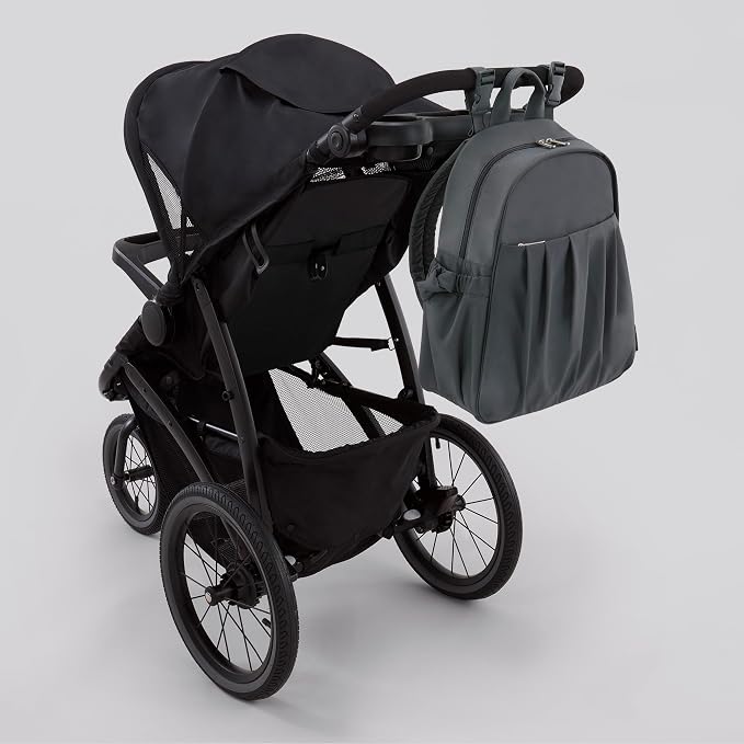 Motherhood Gathered Pocket Backpack Diaper Bag with Stroller Straps - Image 7