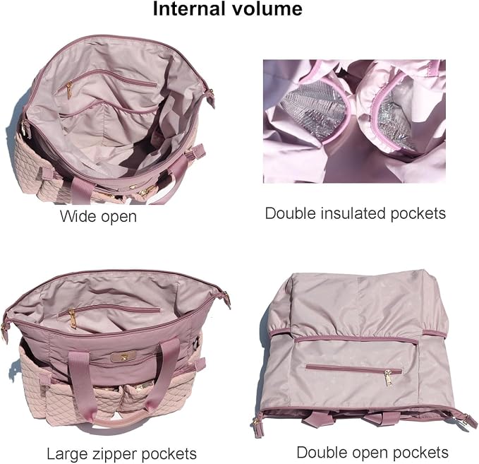 Diaper Tote Bag Totepack Backpack 2 in 1 for Women Multifunctional Large Capacity with Insulated Pockets Travel | Multifunctional - Image 4
