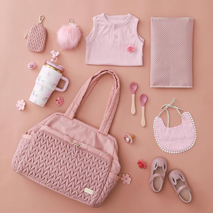 Asha Diaper Bag Tote For Daily Use, Travel Shoulder Diaper Bag With Long Strap - Image 3