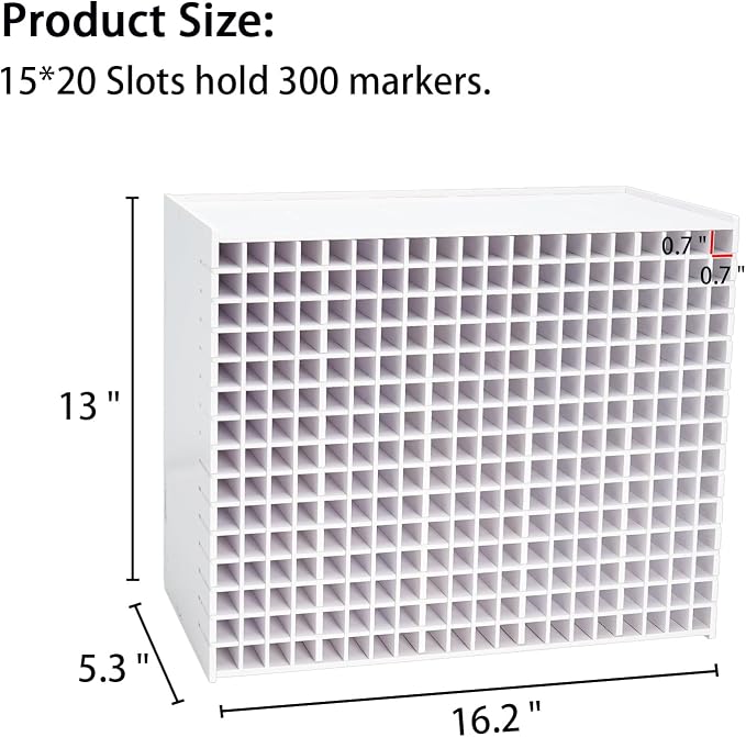 Art Marker Storage Rack for 300 Markers | Watercolour Brushes Pens Color Pencils Organizer Holder for Desk - Image 2